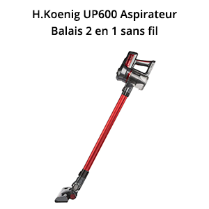 H.Koenig UP600 Aspirateur Balais 2 en 1 sans fil 
